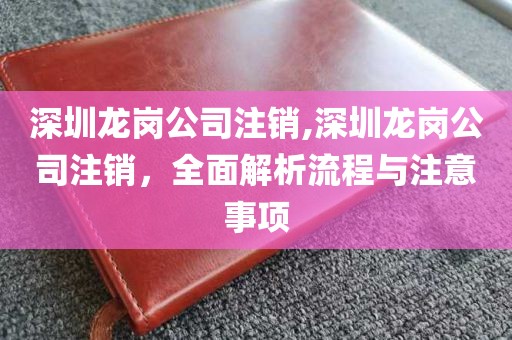 深圳龙岗公司注销,深圳龙岗公司注销，全面解析流程与注意事项