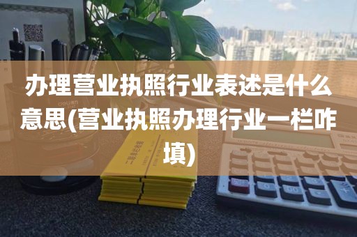 办理营业执照行业表述是什么意思(营业执照办理行业一栏咋填)