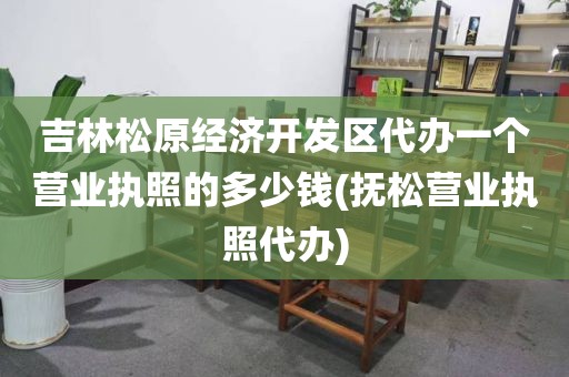 吉林松原经济开发区代办一个营业执照的多少钱(抚松营业执照代办)