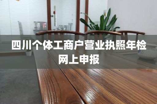 四川个体工商户营业执照年检网上申报