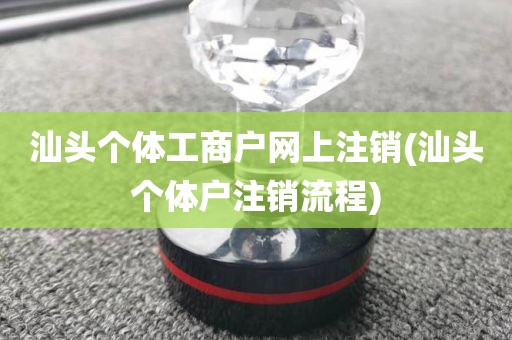 汕头个体工商户网上注销(汕头个体户注销流程)