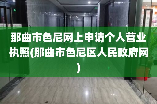 那曲市色尼网上申请个人营业执照(那曲市色尼区人民政府网)