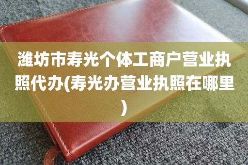 潍坊市寿光个体工商户营业执照代办(寿光办营业执照在哪里)