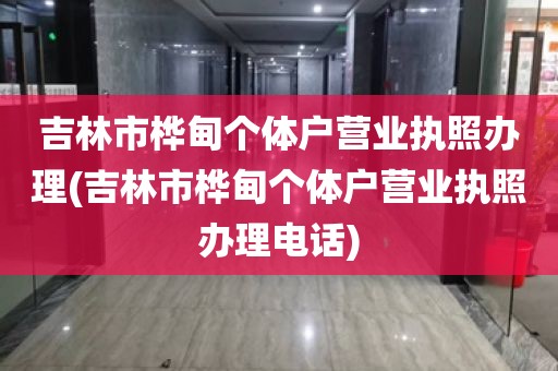 吉林市桦甸个体户营业执照办理(吉林市桦甸个体户营业执照办理电话)