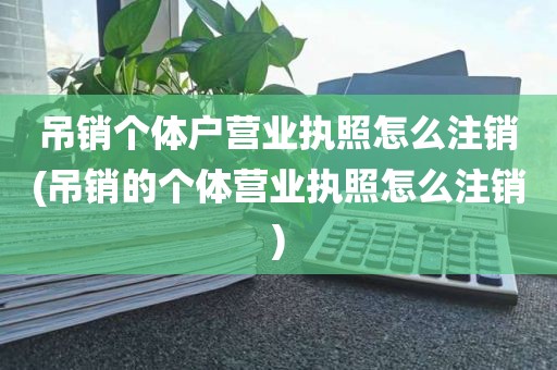 吊销个体户营业执照怎么注销(吊销的个体营业执照怎么注销)