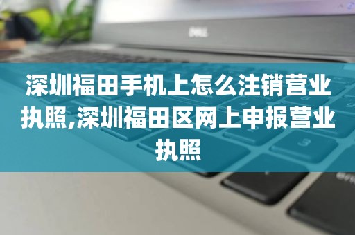 深圳福田手机上怎么注销营业执照,深圳福田区网上申报营业执照