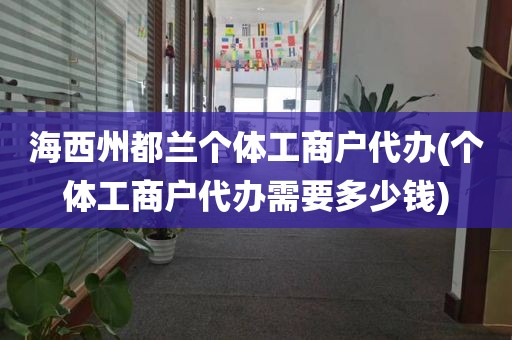 海西州都兰个体工商户代办(个体工商户代办需要多少钱)
