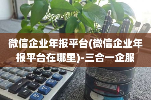 微信企业年报平台(微信企业年报平台在哪里)-三合一企服
