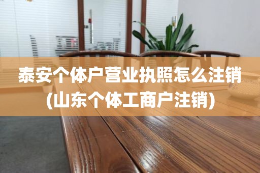 泰安个体户营业执照怎么注销(山东个体工商户注销)