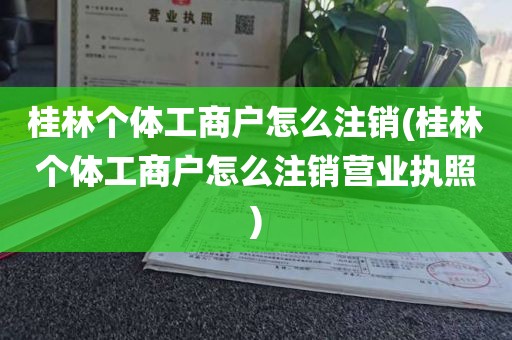 桂林个体工商户怎么注销(桂林个体工商户怎么注销营业执照)
