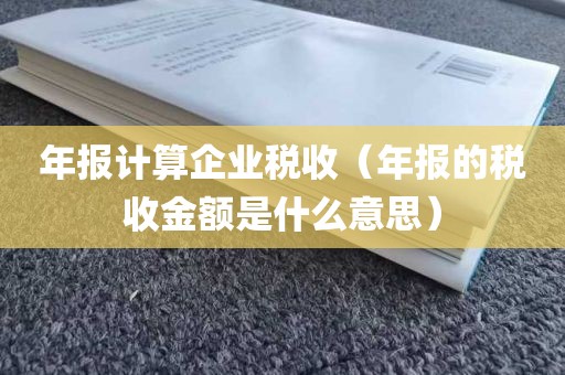 年报计算企业税收（年报的税收金额是什么意思）