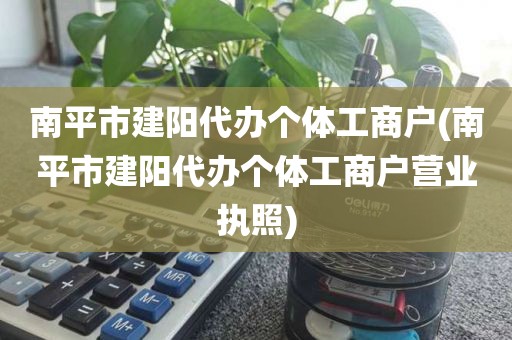 南平市建阳代办个体工商户(南平市建阳代办个体工商户营业执照)
