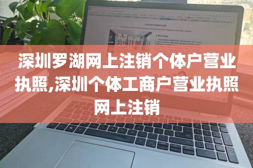 深圳罗湖网上注销个体户营业执照,深圳个体工商户营业执照网上注销