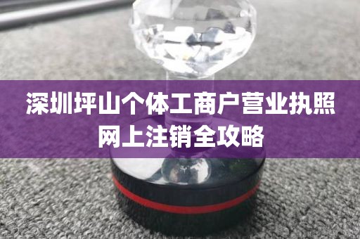 深圳坪山个体工商户营业执照网上注销全攻略