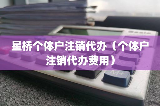 星桥个体户注销代办（个体户注销代办费用）