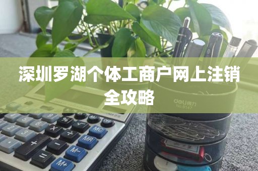 深圳罗湖个体工商户网上注销全攻略