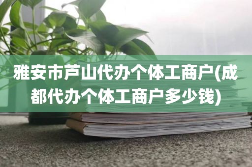 雅安市芦山代办个体工商户(成都代办个体工商户多少钱)