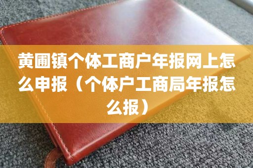 黄圃镇个体工商户年报网上怎么申报（个体户工商局年报怎么报）