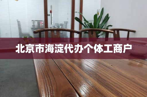 北京市海淀代办个体工商户