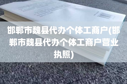 邯郸市魏县代办个体工商户(邯郸市魏县代办个体工商户营业执照)