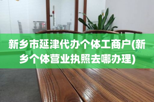 新乡市延津代办个体工商户(新乡个体营业执照去哪办理)