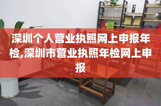 深圳个人营业执照网上申报年检,深圳市营业执照年检网上申报