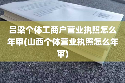 吕梁个体工商户营业执照怎么年审(山西个体营业执照怎么年审)