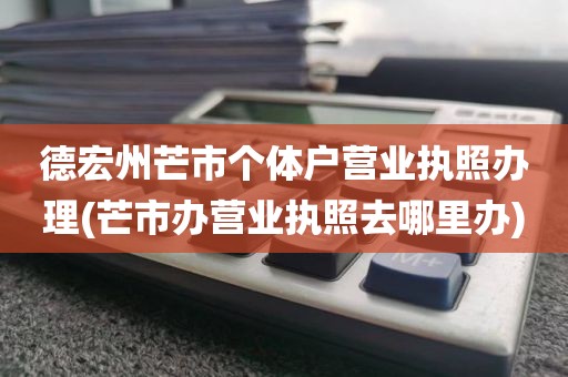 德宏州芒市个体户营业执照办理(芒市办营业执照去哪里办)
