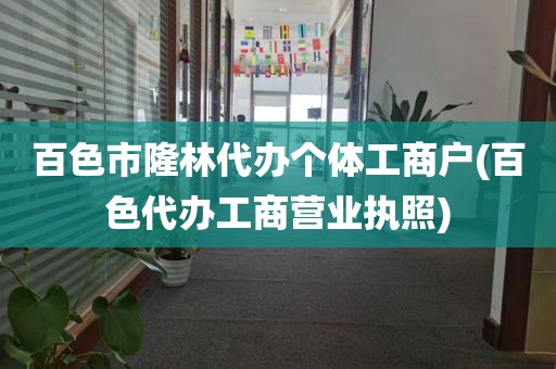 百色市隆林代办个体工商户(百色代办工商营业执照)