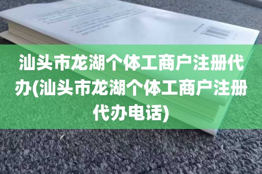 汕头市龙湖个体工商户注册代办(汕头市龙湖个体工商户注册代办电话)