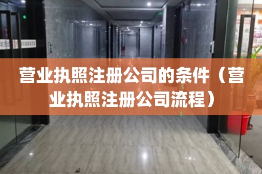 营业执照注册公司的条件(营业执照注册公司流程)