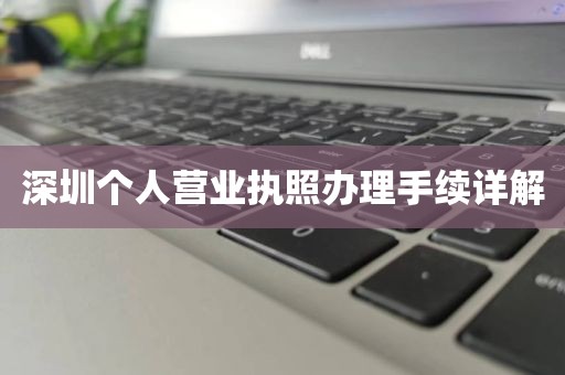 深圳个人营业执照办理手续详解