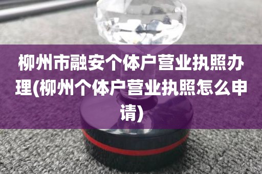 柳州市融安个体户营业执照办理(柳州个体户营业执照怎么申请)