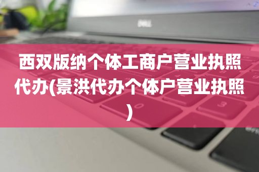 西双版纳个体工商户营业执照代办(景洪代办个体户营业执照)
