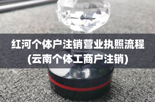 红河个体户注销营业执照流程(云南个体工商户注销)