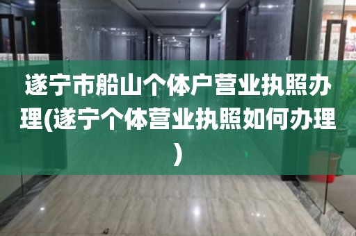 遂宁市船山个体户营业执照办理(遂宁个体营业执照如何办理)