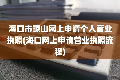 海口市琼山网上申请个人营业执照(海口网上申请营业执照流程)