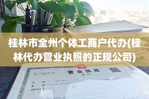 桂林市全州个体工商户代办(桂林代办营业执照的正规公司)