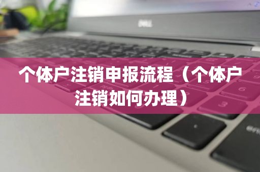 个体户注销申报流程（个体户注销如何办理）