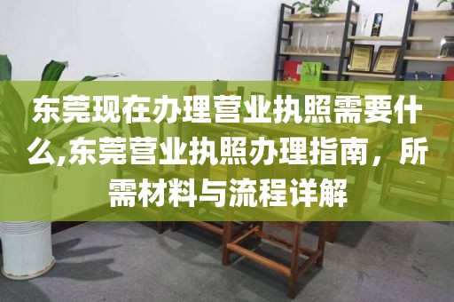 东莞现在办理营业执照需要什么,东莞营业执照办理指南，所需材料与流程详解