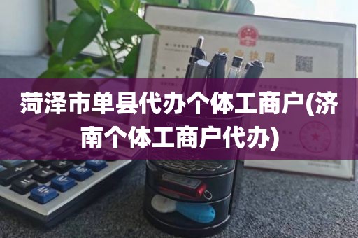 菏泽市单县代办个体工商户(济南个体工商户代办)