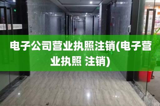 电子公司营业执照注销(电子营业执照 注销)