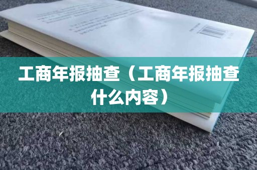 工商年报抽查（工商年报抽查什么内容）