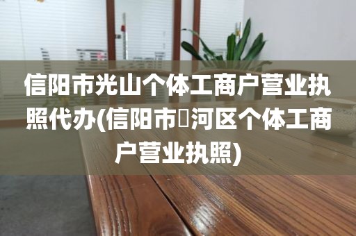 信阳市光山个体工商户营业执照代办(信阳市浉河区个体工商户营业执照)