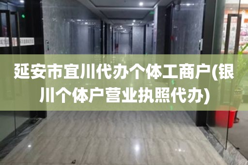 延安市宜川代办个体工商户(银川个体户营业执照代办)