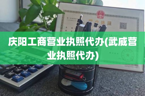 庆阳工商营业执照代办(武威营业执照代办)