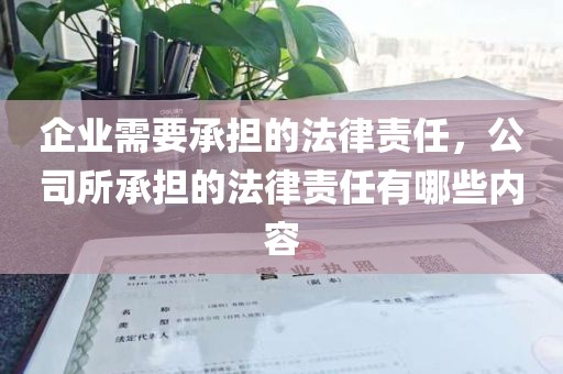 企业需要承担的法律责任，公司所承担的法律责任有哪些内容