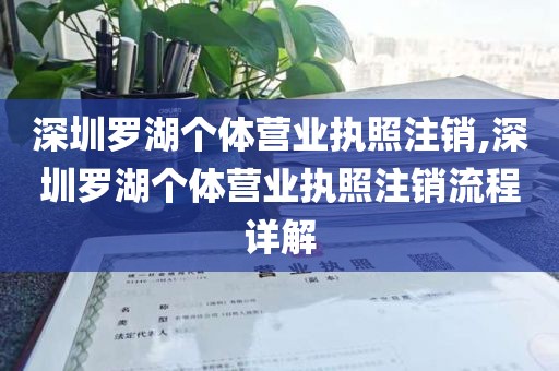深圳罗湖个体营业执照注销,深圳罗湖个体营业执照注销流程详解