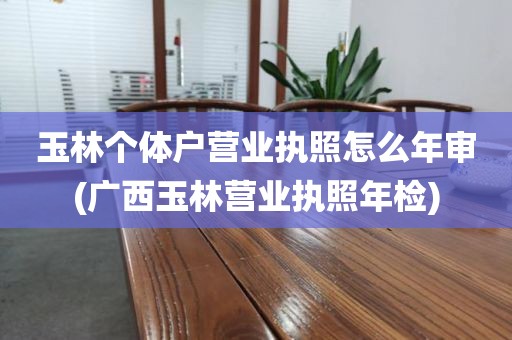 玉林个体户营业执照怎么年审(广西玉林营业执照年检)
