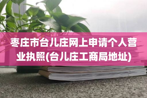 枣庄市台儿庄网上申请个人营业执照(台儿庄工商局地址)